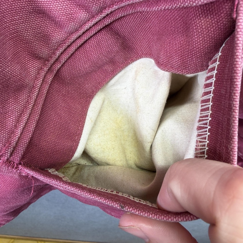 Carhartt Jacket Womens 2XL Raspberry Pink Sherpa Lined Hooded Canvas Workwear - Picture 5 of 12